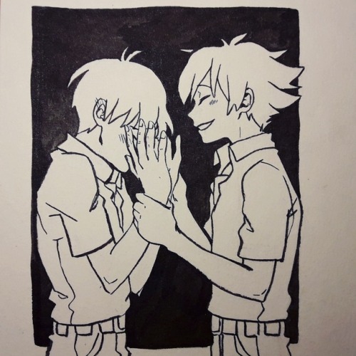 chusska-art:Day 7 of Inktober! Todays theme was “shy” , so...