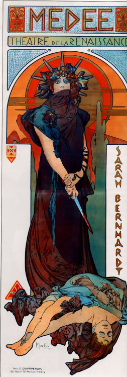 artist-mucha:Medea, 1898, Alphonse MuchaMedium: lithography