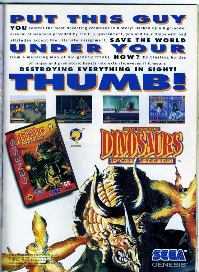 Dinosaurs for hire sega коды