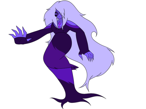 hammer-draws:Blue Diamond and Amethyst fuse to make Purple...