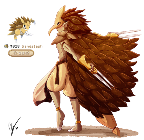 eindraa:Pokemon Humanization Project027. Sandshrew028....