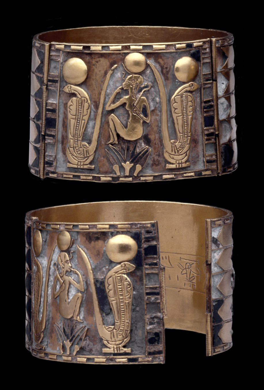 Gold Cuff Bracelet of Prince NemarethThe inner side of the smaller segment of this bracelet is inscribed for a man with the Libyan name of Nimlot (also rendered as Nemareth or the like). The external decoration of the bracelet consists of geometric...