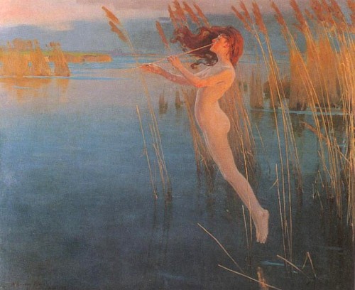 the long cries of the reeds at even alexander mann art