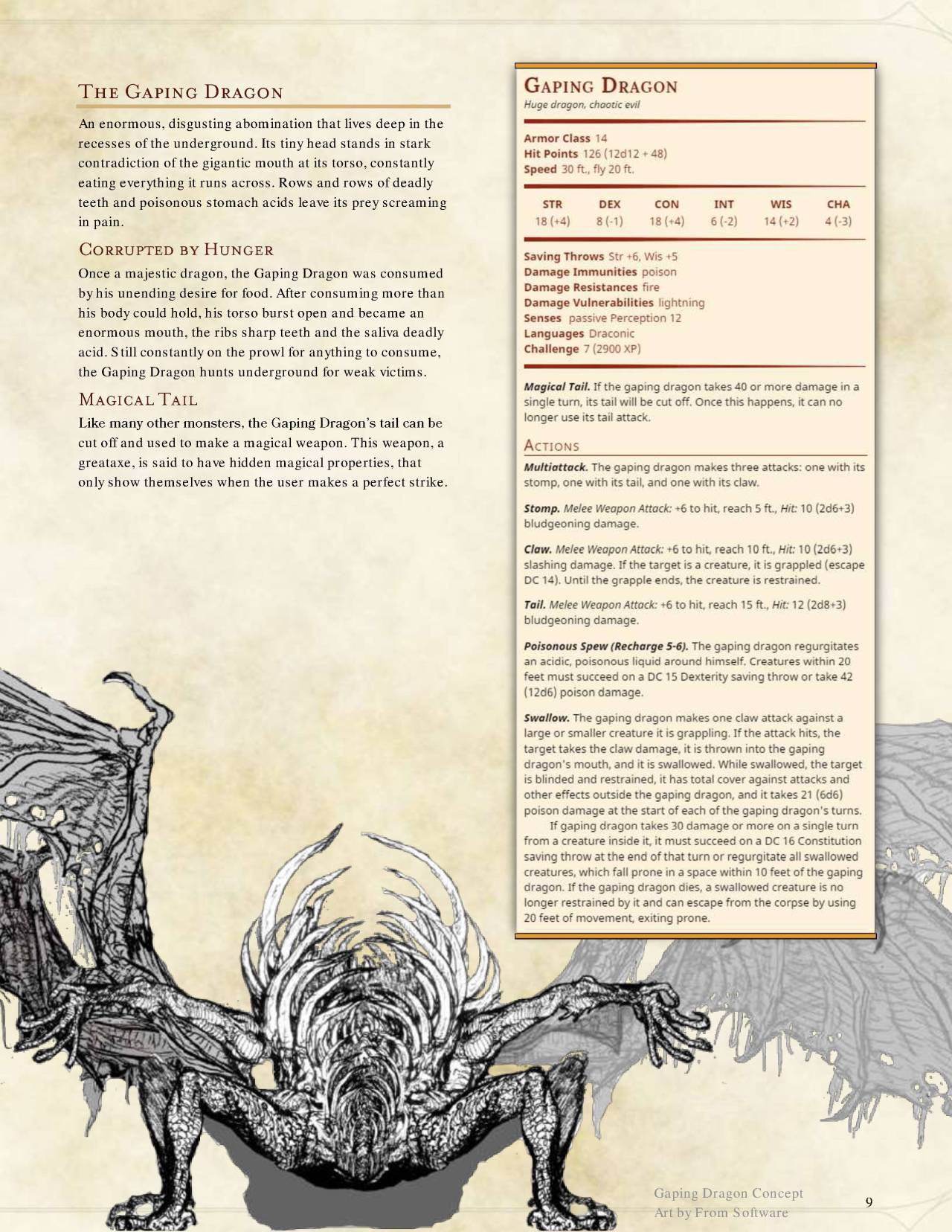 DnD 5e Homebrew — Darksouls monsters part 2 by Braggadouchio