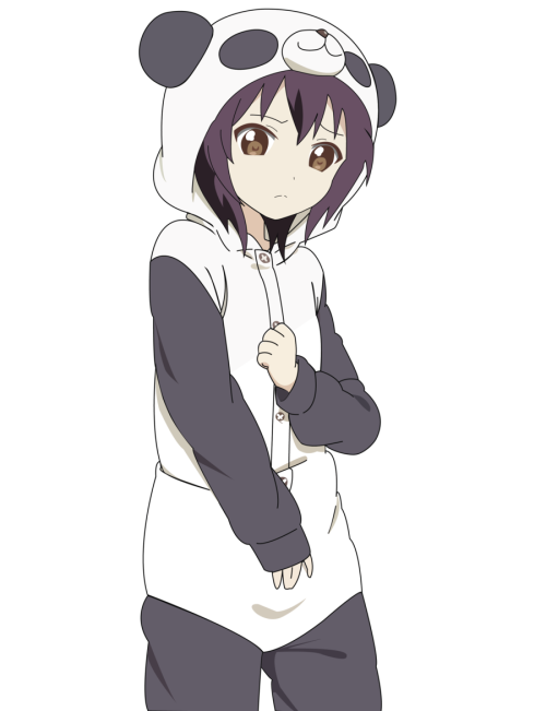 Anime girl with panda hoodie