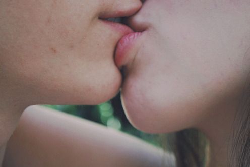 Lesbian kisses