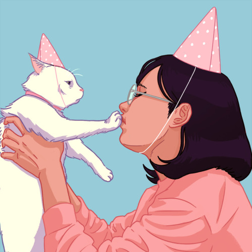 betsy-cola:It’s my cat’s birthday! She turns 4 today!! 