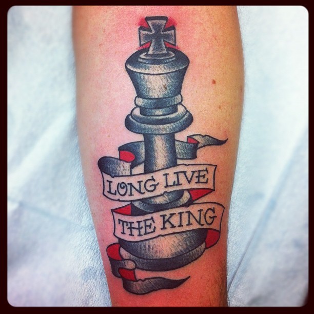 Tattoos by Chris Hold - Long Live the King! Chess piece ...