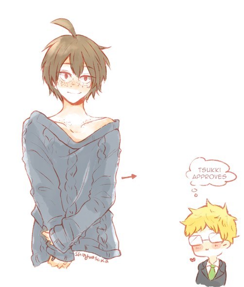 nju (Could you draw yamaguchi in a big jumper/sweater?)