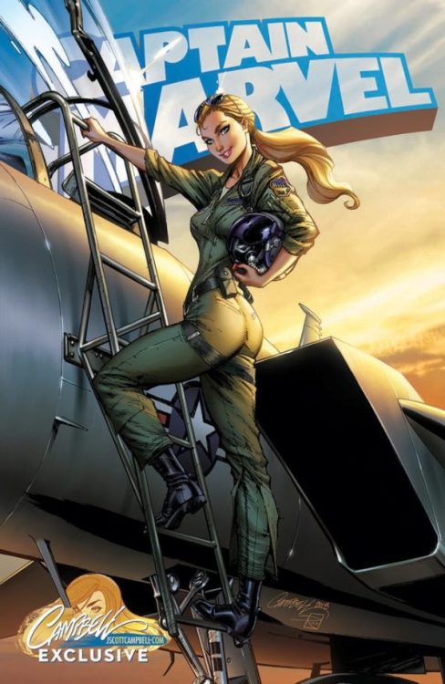 biggoonie:Captain Marvel #1 variant covers by J. Scott Campbell