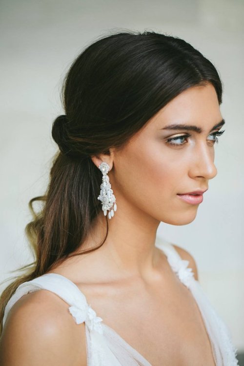 etsyftw:Pearl Wedding Chandelier Earrings | Statement Earrings...