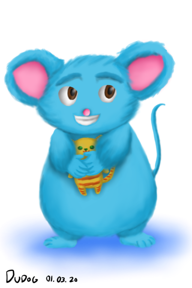 Plush Mouse Tutter From Bear In The Big Blue House Tutter Plush