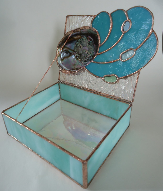 Stained glass jewelry boxes by...