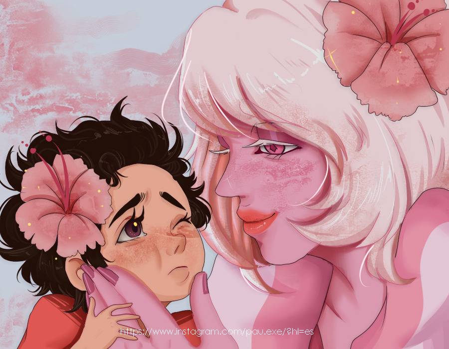 Pink with Steven, something like that i imagine steven looking at her