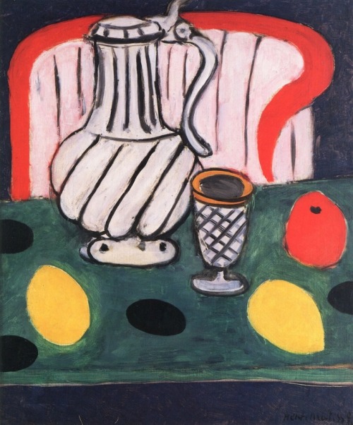 Tin Pitcher, Lemon and Armchair, Henri...