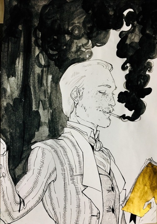 icestorming:Ink and gold- for some usual art ( @anyone wants to...