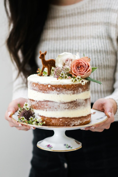 sweetoothgirl:Jasmine Cake with Honey Swiss Meringue...