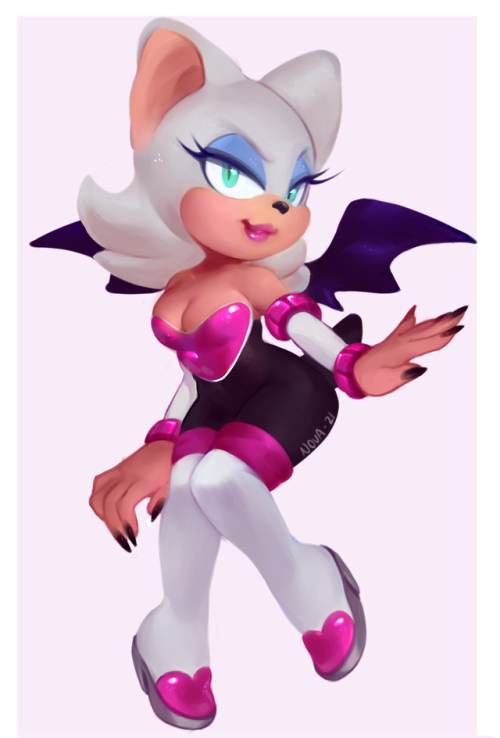 noelsbakery:I painted a rouge the bat! I love drawing/painting...