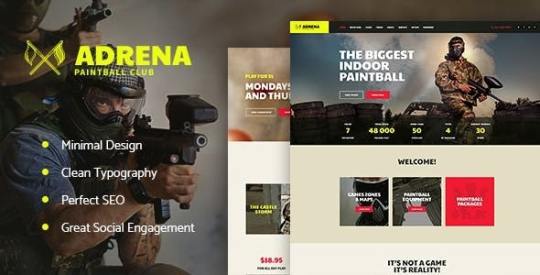 Adrena v1.2.1 – Airsoft Club & Paintball WordPress Theme Nulled