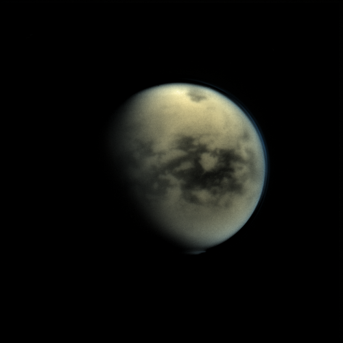 humanoidhistory:Titan, moon of Saturn, observed by the Cassini...