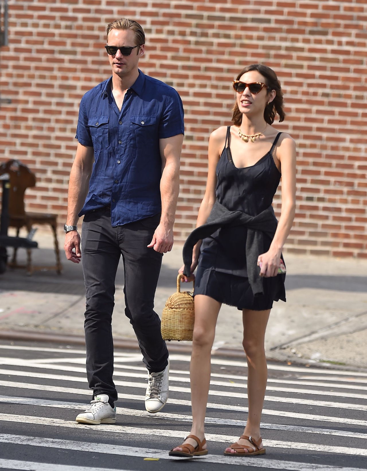 Alexa Chung and Alexander Skarsgard out and about... - Alexa Chung ...