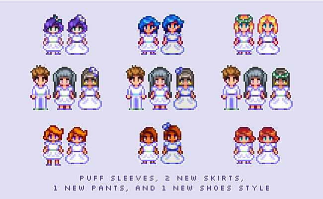 Now Playing: SDV, Adds new Kisekae style options, shirts, and hats...