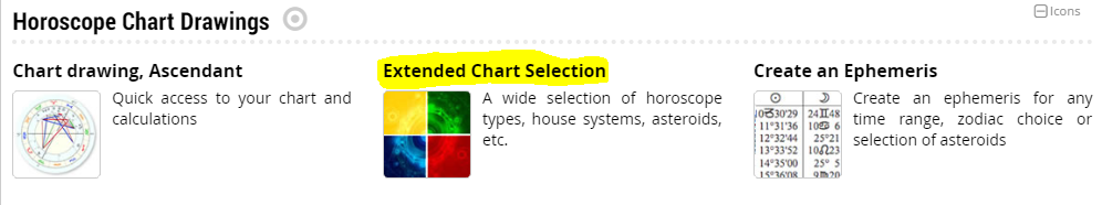 Extended Chart Selection