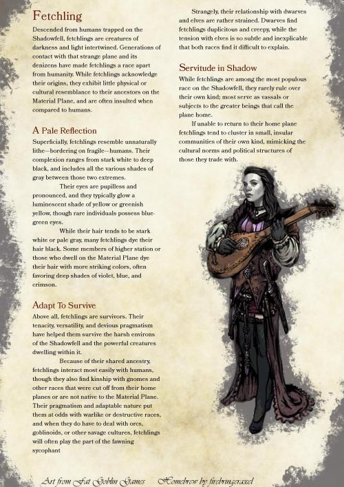 dnd-5e-homebrew:Fetchling Race by firebringeraxel