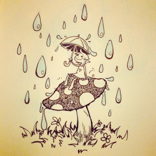 It’s raining today #inktober