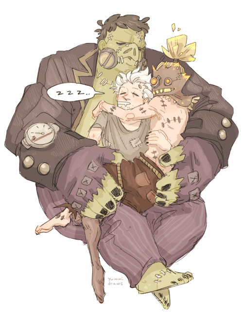 yummidraws:mad dr junkenstein + his evil monsters