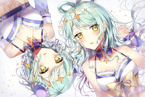 awwnimewaifus:Hikawa Hina, Hikawa Sayao, Bang DreamArtist:...