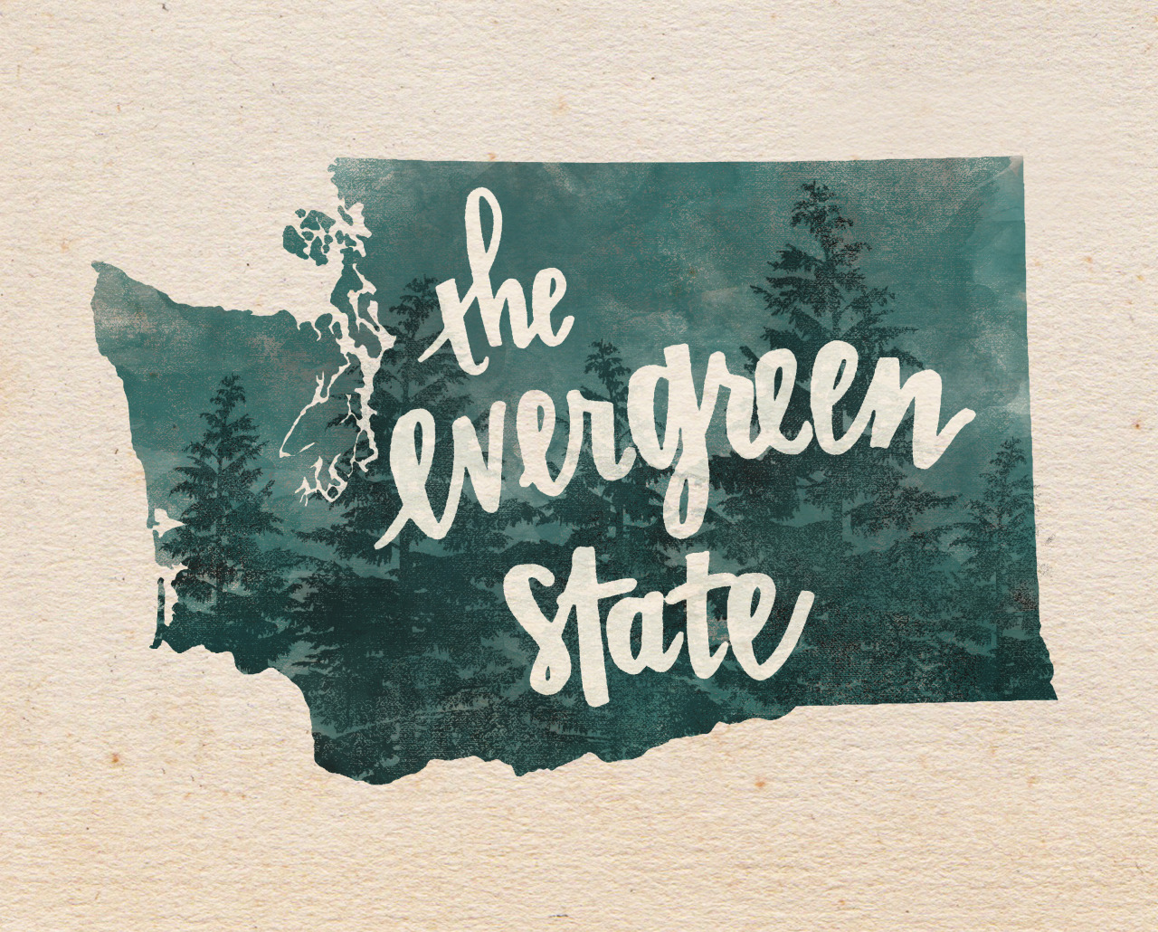 - Washington, the Evergreen State. Print available