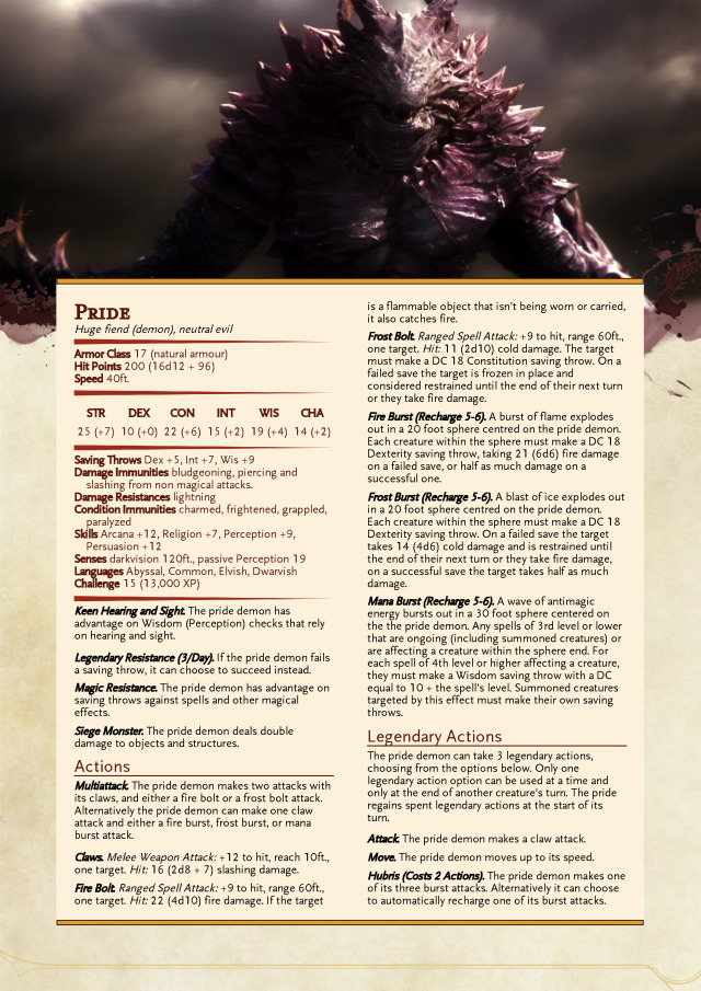 DnD 5e Homebrew — Dragon Age Demons Part 2 by Emmetation