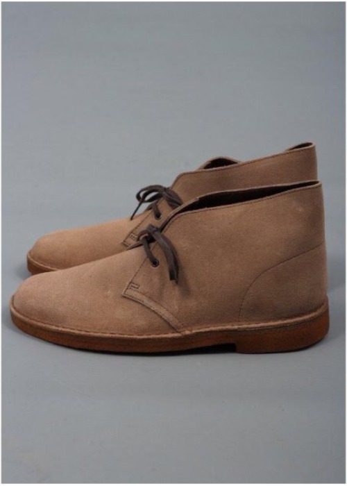 clarks desert boot wolf suede