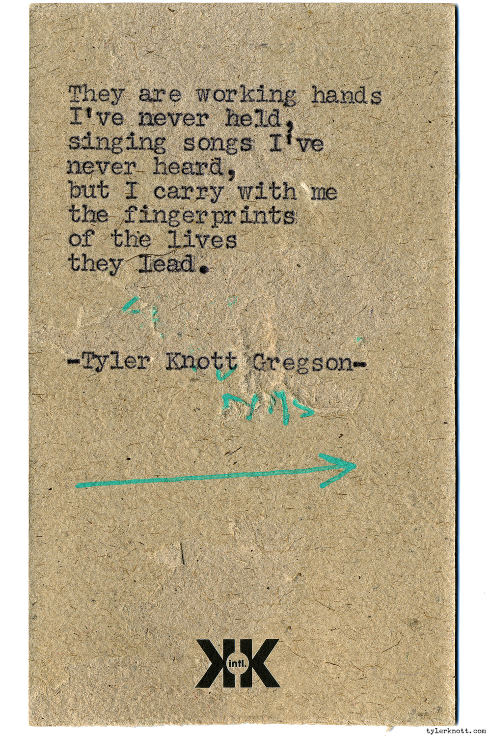 Tyler Knott Gregson — Typewriter Series #1262 by Tyler Knott Gregson...