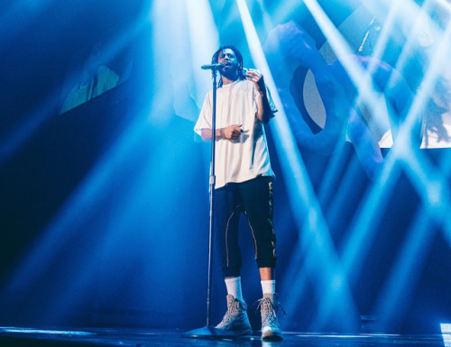 teamcole:J. Cole performing at the KOD Tour in San Antonio,...
