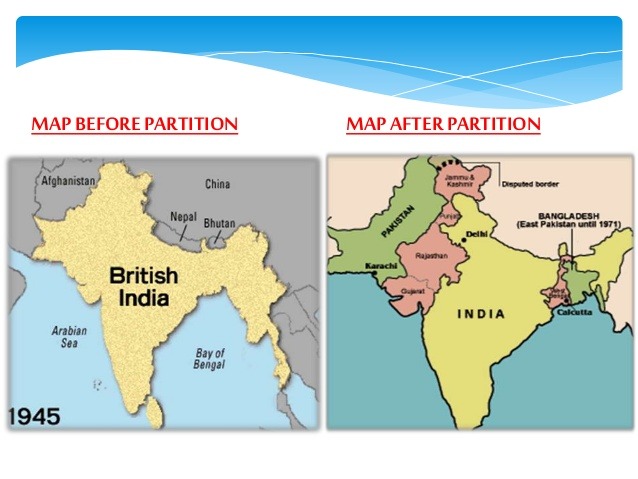 Before And After India Pakistan Partition Map