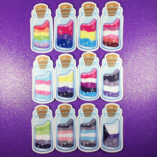 starstarparty:Pride bottle stickers!! I ran a kickstarter to...