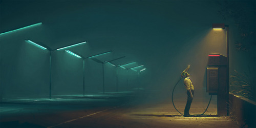 chillxpanic:Incredibly eerie art by @simonstalenhag. There are...