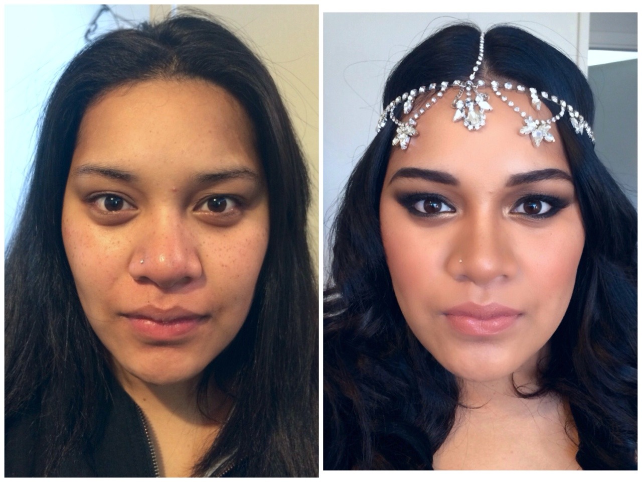 jumeewardlawmakeupartist — before and after bridal makeup my