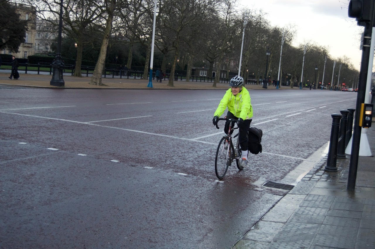 A cyclist in London