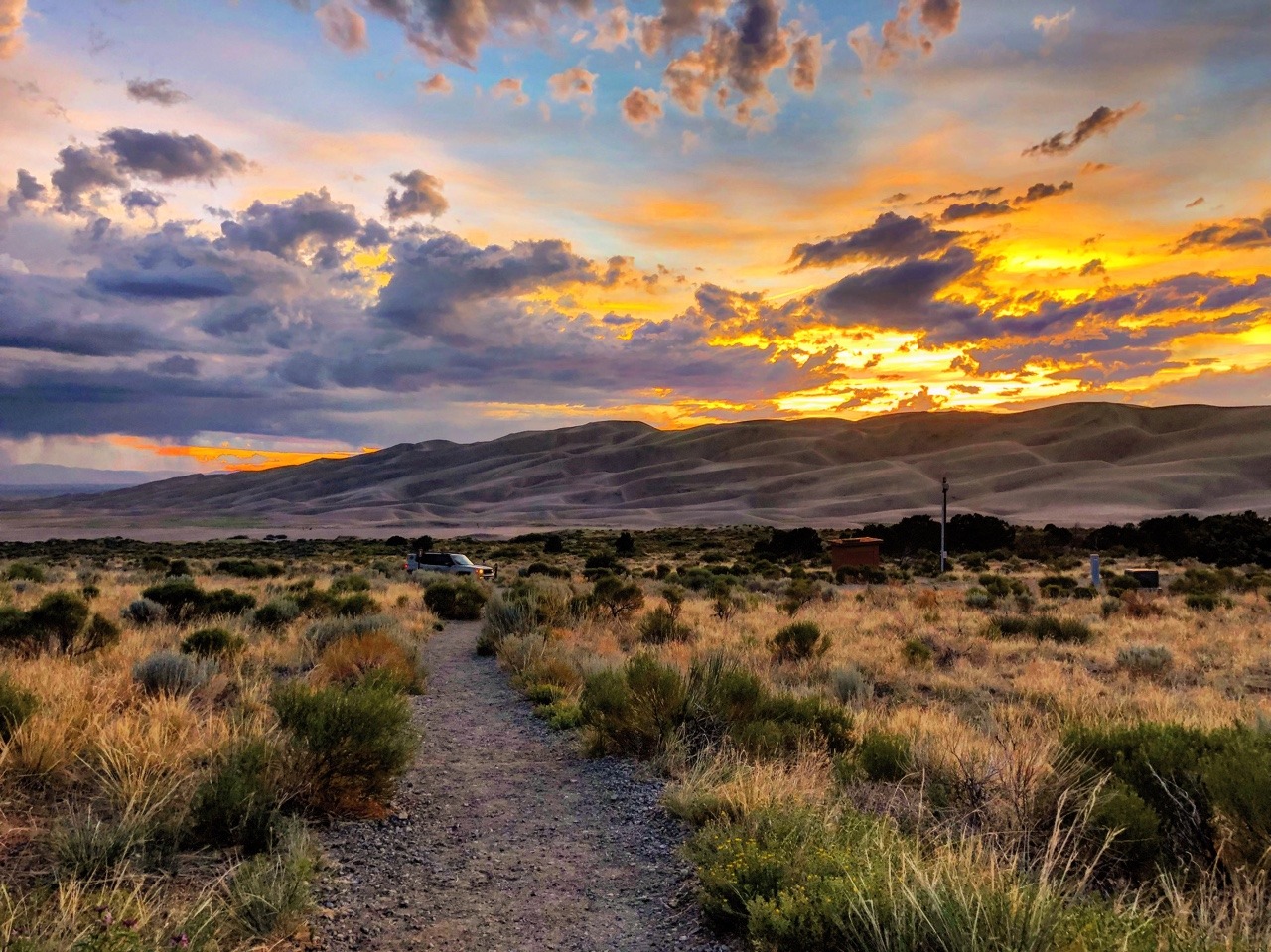 HQ Photography — Awesome sunset on Great Sand Dunes National park…...