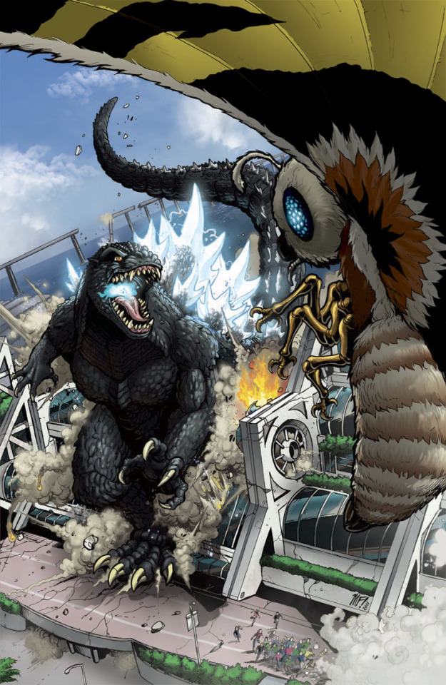 Ryall's Files (godzilla And Mothra Destroy Comic-con. Art By Matt)