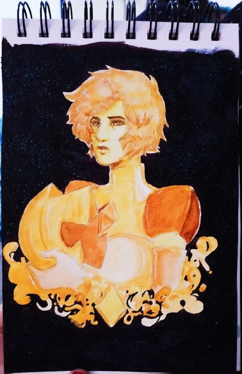 yellow diamond great diamond authority steven universe sparkles watercolor fanart traditional art