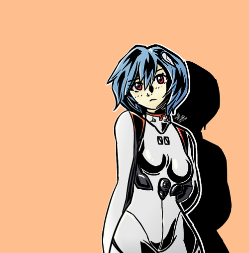 dafterthebigdrawer:Rei Ayanami, Evangelion, FanArt.Ho...