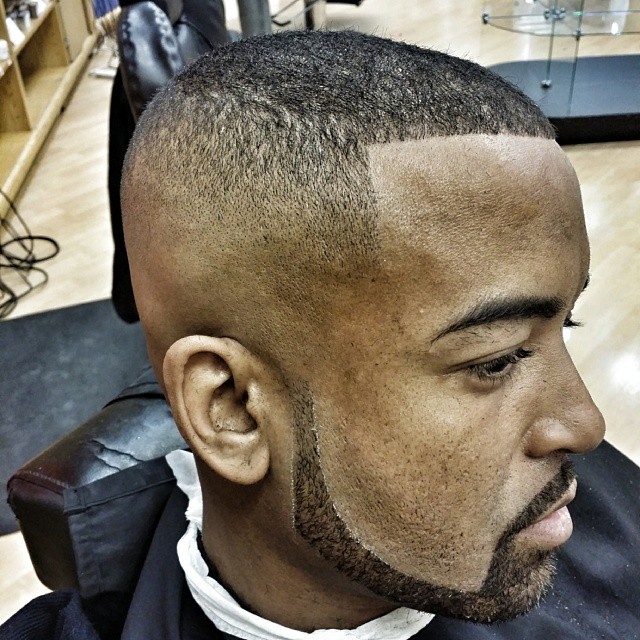 Natural and sharp. Crispy bald fade and beard.... | DudeCanCut™