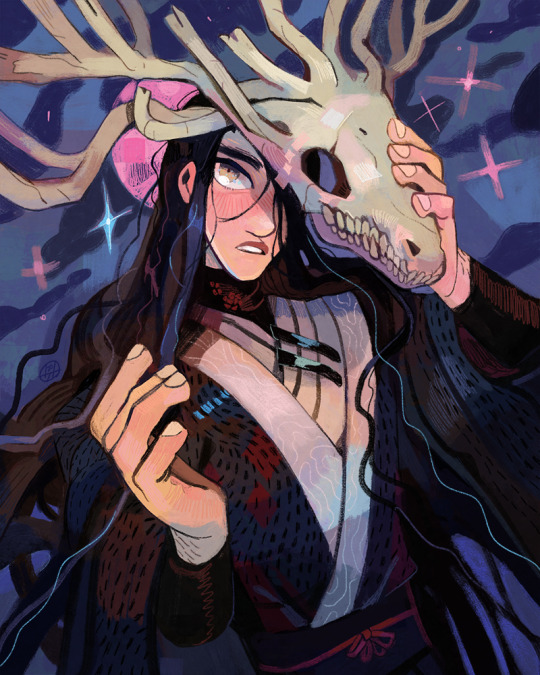 Finished up a super fun commission for @ThatCmonster’s (twitter) beautiful boy Mr. Noh today!! He's so pretty I love him and I...