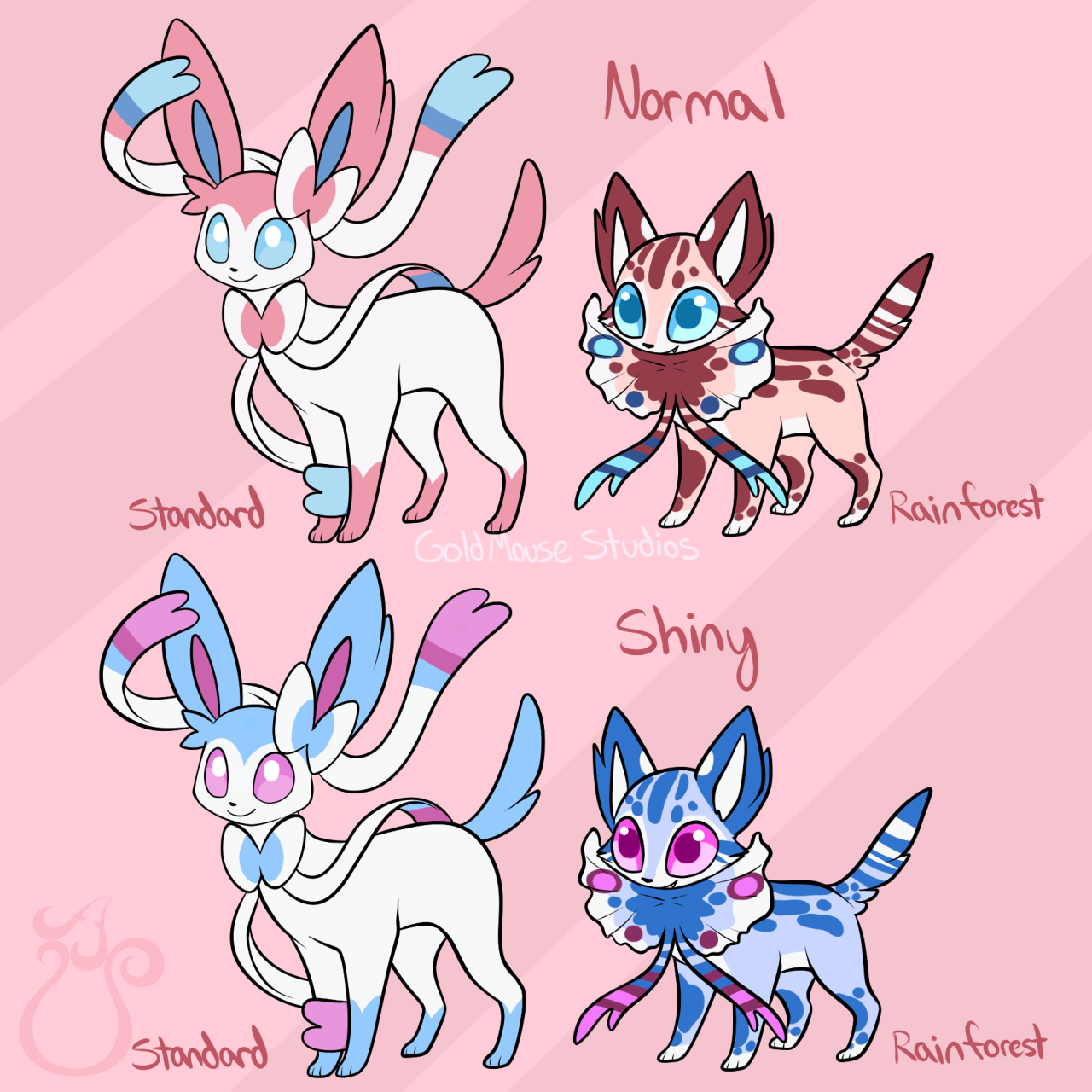 Queso Does the Art Thing, Rain Forest Eeveelutions (Open Species, please...