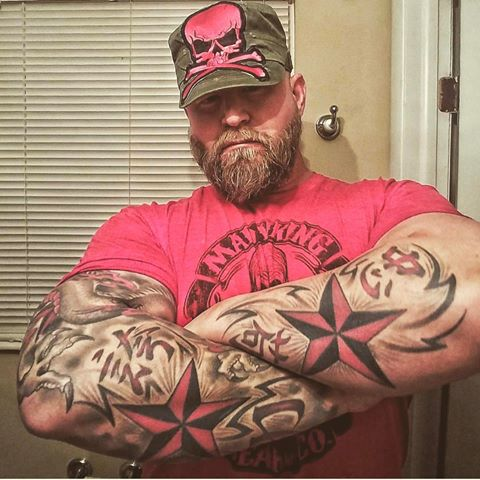 School muscle hairy tattoo