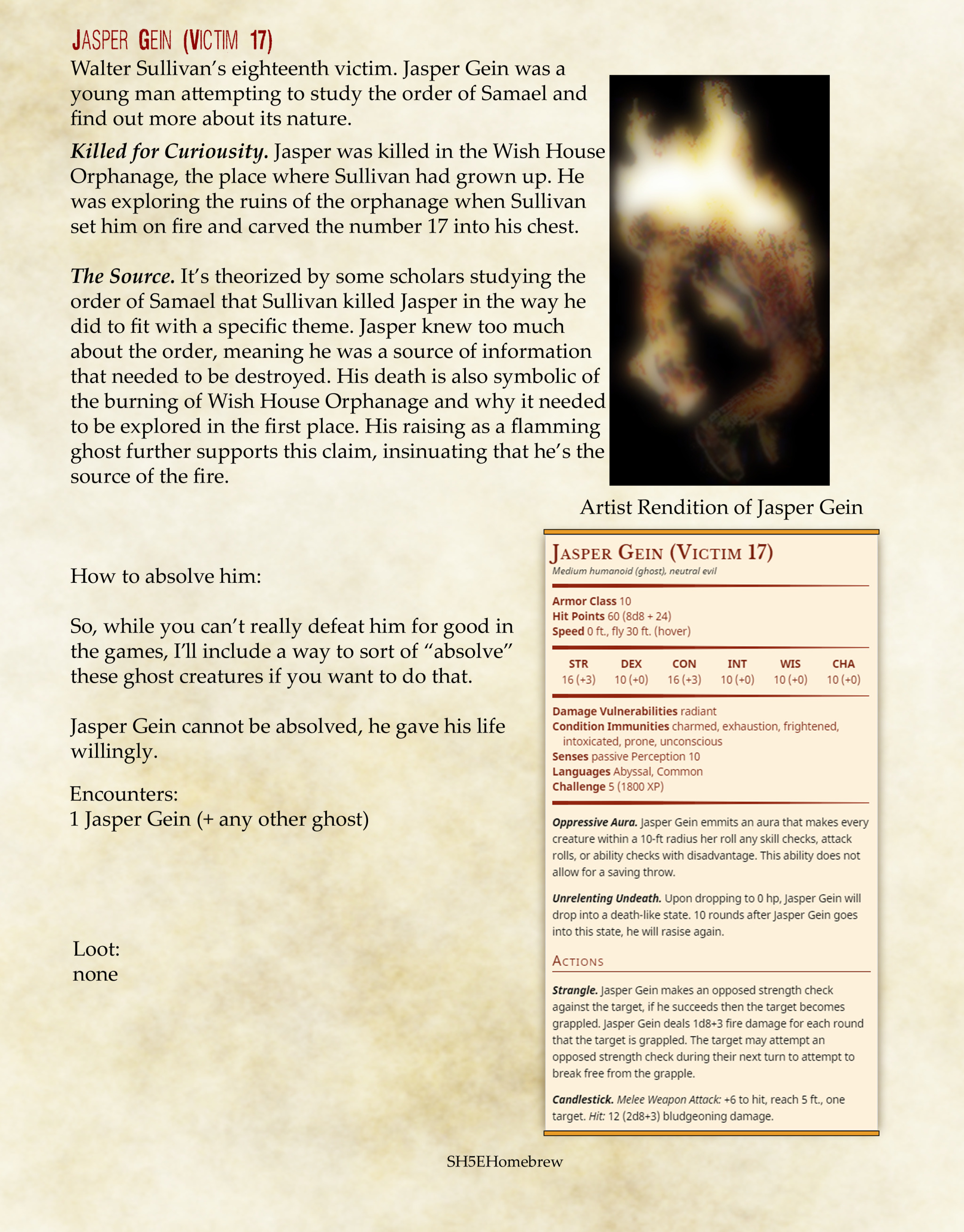 Silent Hill 5e Homebrew: Photo